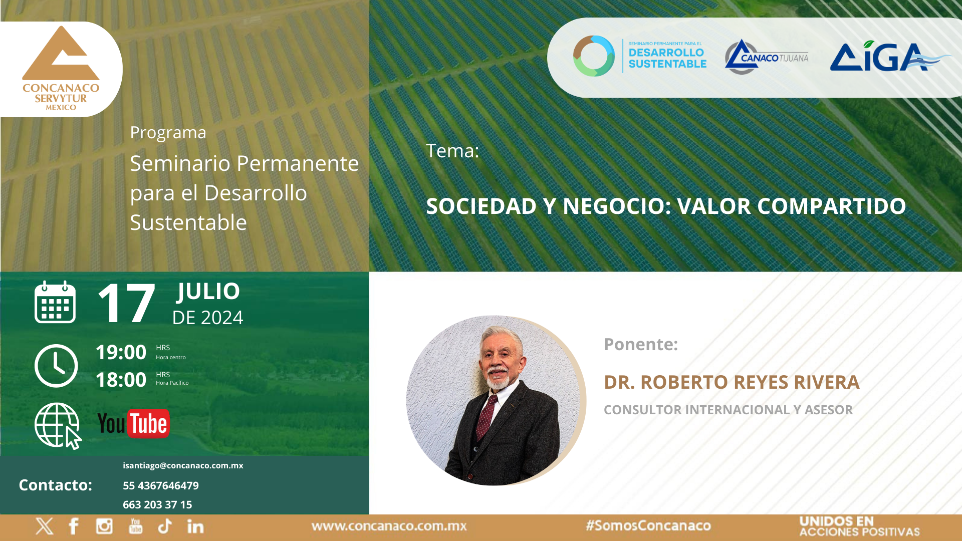 Dr. Roberto Reyes Rivera Consultor Internacional y Asesor Sociedad y negocio: Valor compartido