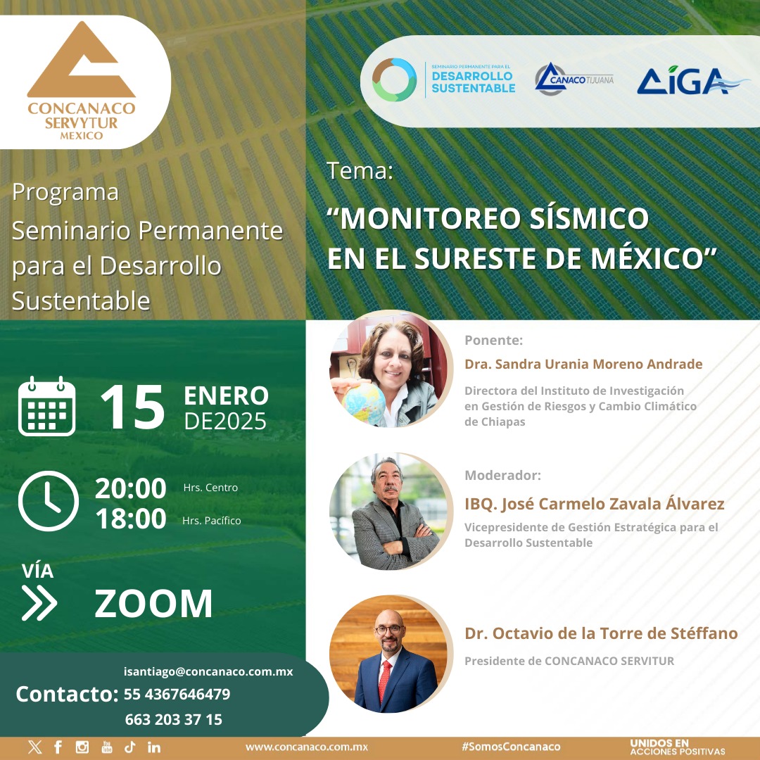 Dra. Sandra Urania Moreno Andrade Directora del Instituto de Investigación en Gestión de Riesgos y Cambio Climático de Chiapas “MONITOREO SÍSMICO EN EL SURESTE DE MÉXICO”