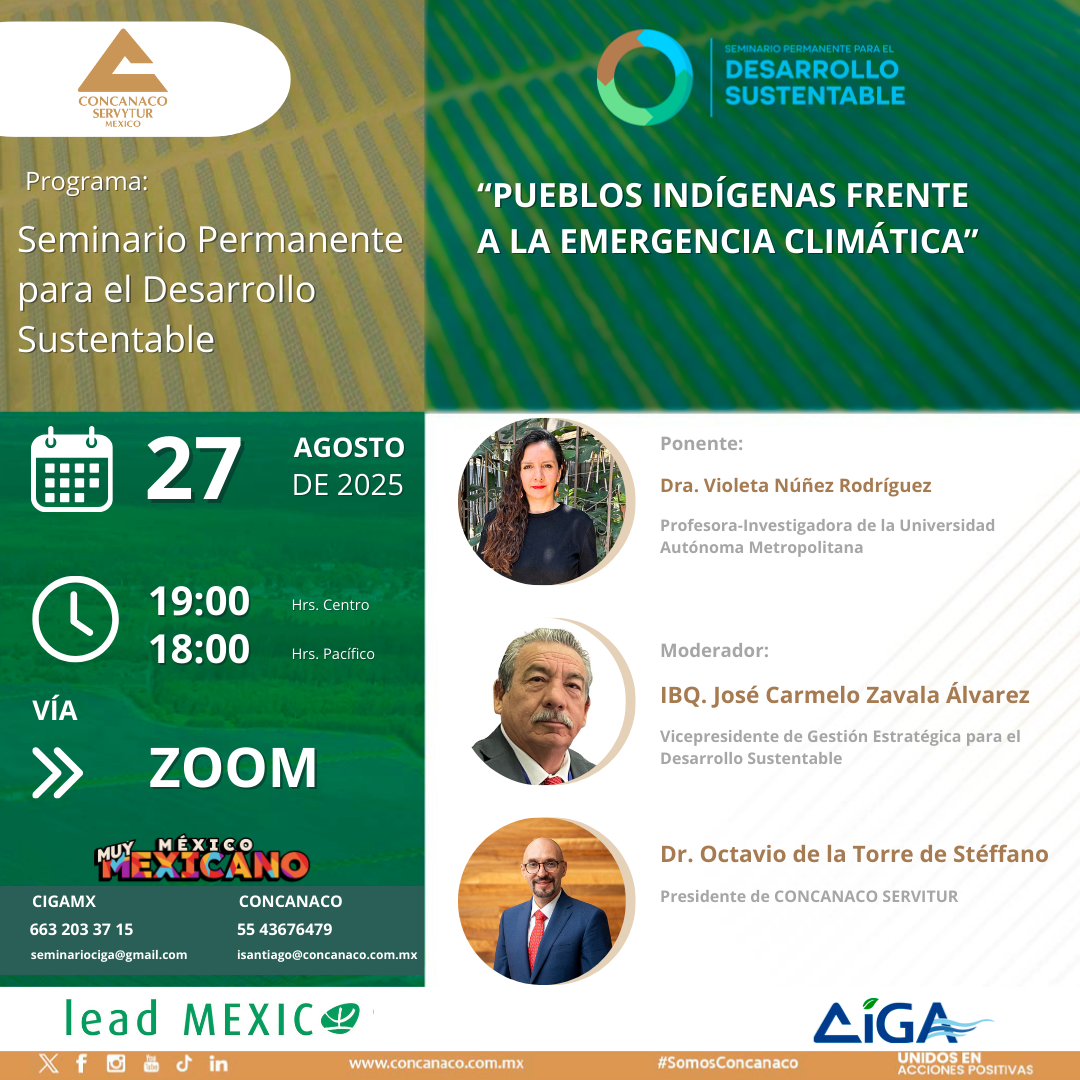 Dra. Violeta Núñez Rodríguez Profesora-Investigadora de la Universidad Autónoma Metropolitana  Tema de la sesión: “PUEBLOS INDÍGENAS FRENTE A LA EMERGENCIA CLIMÁTICA”